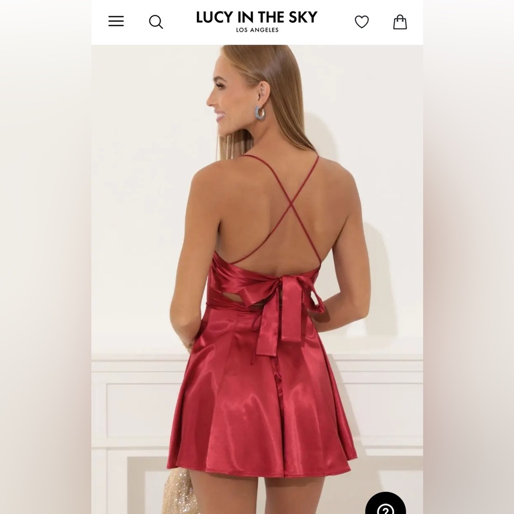 Lucy In The Sky A-line Dress in Red